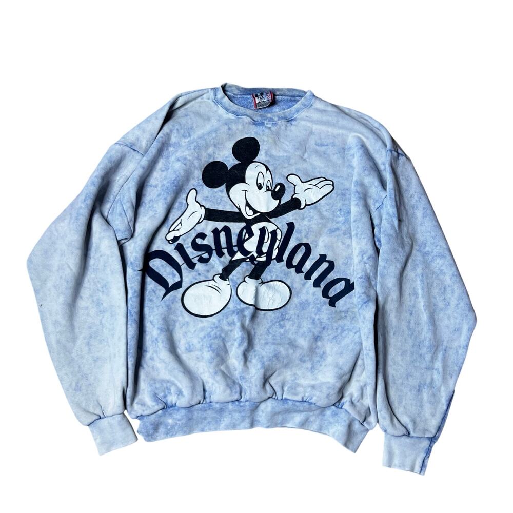 Vintage 90s Disney Mickey Disneyland Sweatshirt Made In USA One Size